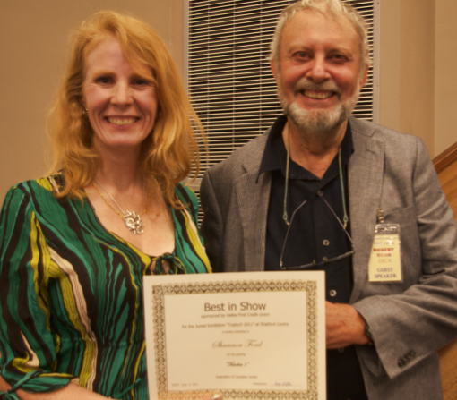 Shannon Ford Receiving Best in Show Award from Robert Genn